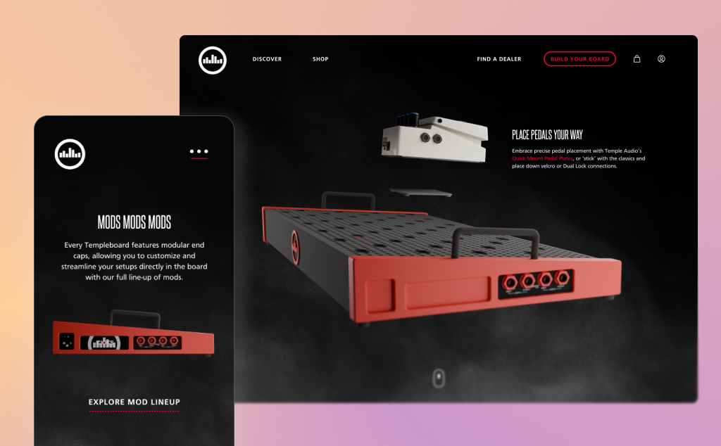 Temple Audio modular product experience and interface design